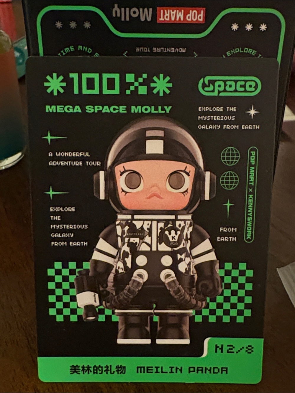 POP MART Mega Space Molly Meilin Panda Figure - card confirmed